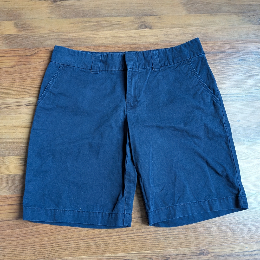 Tommy Hilfiger Navy Flat Front Shorts For Women